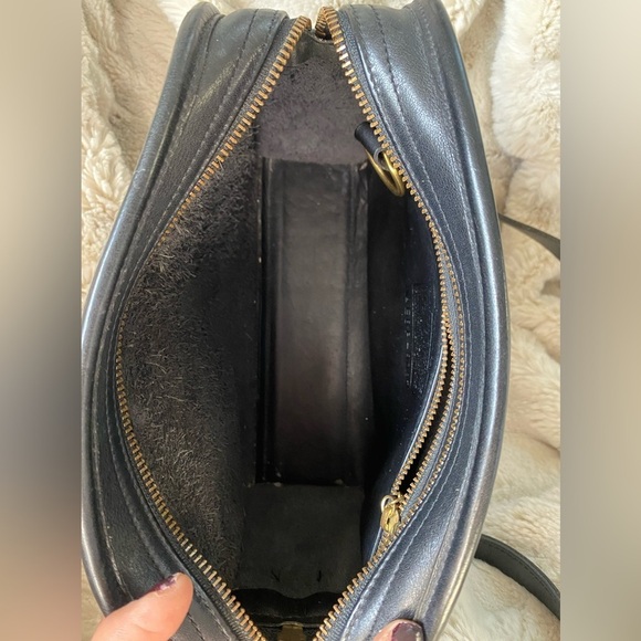 Vintage Coach Black Leather Metropolis Zip Shoulder Bag #9087 - Picture 7 of 8